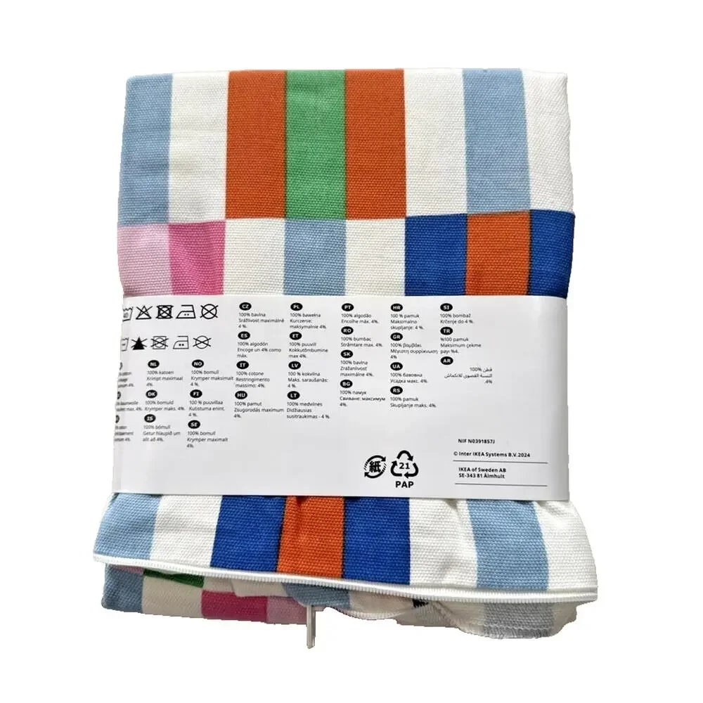 IKEA KLIBBKORSORT Cushion Cover Multicolor Checkered 20x20